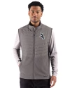 Chicago White Sox Cutter & Buck Woodland Epic Versatility Recycled Insulated Hybrid Fleece Mens Full Zip Vest Elemental Grey Front Thumbnail Image