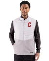 Cleveland Guardians - Cutter & Buck Woodland Epic Versatility Recycled Insulated Hybrid Fleece Mens Full Zip Vest Solitaire Front Thumbnail Image