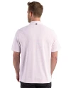 View image 6: Cleveland Guardians - Cutter & Buck Virtue Recycled Hex Print Featherlight Pique Mens Polo Red Back