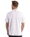 View image 6: Chicago Cubs Cutter & Buck Virtue Recycled Hex Print Featherlight Pique Mens Polo Polished Medium Gray Back