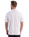 Chicago White Sox Cutter & Buck Virtue Recycled Hex Print Featherlight Pique Mens Big & Tall Polo Black Back Thumbnail Image