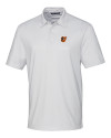 Baltimore Orioles Cutter & Buck Pike Double Dot Print Stretch Mens Polo White Mannequin Thumbnail Image