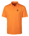 Baltimore Orioles Cutter & Buck Forge Pencil Stripe Stretch Mens Polo Orange Burst Mannequin Thumbnail Image