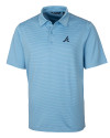 Atlanta Braves Cutter & Buck Forge Pencil Stripe Stretch Mens Polo Atlas Light Blue Mannequin Thumbnail Image