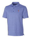Chicago Cubs Cutter & Buck Forge Heathered Stretch Mens Polo Tour Blue Heather Mannequin Thumbnail Image