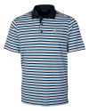 Atlanta Braves Cutter & Buck Mens Forge Polo Multi Stripe Atlas Light Blue Mannequin Thumbnail Image