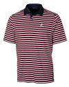 Atlanta Braves Cutter & Buck Mens Forge Polo Multi Stripe Cardinal Red Mannequin Thumbnail Image