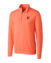 Baltimore Orioles Cutter & Buck Shoreline Heathered Quarter Zip Mens Pullover College Orange Heather Mannequin Thumbnail Image
