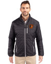 Baltimore Orioles Cutter & Buck Rainier PrimaLoft® Mens Eco Insulated Full Zip Puffer Jacket Black Front Thumbnail Image