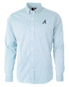 Atlanta Braves Cutter & Buck Versatech Pinstripe Stretch Mens Long Sleeve Dress Shirt Atlas Light Blue Mannequin Thumbnail Image