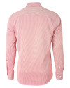 Cincinnati Reds Cutter & Buck Versatech Pinstripe Stretch Mens Long Sleeve Dress Shirt Red Mannequin Back Thumbnail Image
