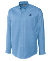 Atlanta Braves Cutter & Buck Epic Easy Care Nailshead Mens Long Sleeve Dress Shirt Atlas Light Blue Mannequin Thumbnail Image