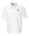Chicago White Sox Cutter & Buck Epic Easy Care Nailshead Mens Short Sleeve Dress Shirt White Mannequin Thumbnail Image