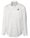 Atlanta Braves Cutter & Buck Epic Easy Care Fine Twill Mens Long Sleeve Dress Shirt White Mannequin Thumbnail Image
