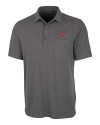 Cincinnati Reds Cutter & Buck Advantage Tri-Blend Jersey Mens Big and Tall Pocket Polo Elemental Grey Heather Mannequin Thumbnail Image
