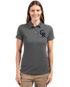 Colorado Rockies Cutter & Buck Advantage Eco Tri-Blend Pique Womens Polo Elemental Grey Front Thumbnail Image