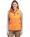 Houston Astros Cutter & Buck Rainier PrimaLoft® Womens Eco Insulated Full Zip Puffer Vest Satsuma Front Thumbnail Image