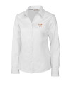 Houston Astros Cutter & Buck Epic Easy Care Fine Twill Womens Long Sleeve Dress Shirt White Mannequin Thumbnail Image