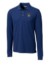 Milwaukee Brewers Cutter & Buck Advantage Eco Tri-Blend Pique Mens Long Sleeve Polo Indigo Mannequin Thumbnail Image