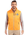Houston Astros Cutter & Buck Rainier PrimaLoft® Mens Eco Insulated Full Zip Puffer Vest Satsuma Front Thumbnail Image