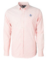 Houston Astros Cutter & Buck Versatech Tattersall Stretch Mens Long Sleeve Dress Shirt College Orange Mannequin Thumbnail Image