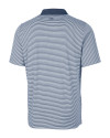 Milwaukee Brewers Cutter & Buck Forge Tonal Stripe Stretch Mens Polo Indigo Mannequin Back Thumbnail Image