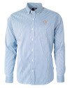Houston Astros Cutter & Buck Versatech Pinstripe Stretch Mens Long Sleeve Dress Shirt Indigo Mannequin Thumbnail Image