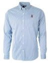 Los Angeles Angels Cutter & Buck Versatech Pinstripe Stretch Mens Long Sleeve Dress Shirt Indigo Mannequin Thumbnail Image
