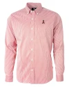 Los Angeles Angels Cutter & Buck Versatech Pinstripe Stretch Mens Long Sleeve Dress Shirt Red Mannequin Thumbnail Image