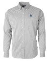 Los Angeles Dodgers Cutter & Buck Versatech Pinstripe Stretch Mens Long Sleeve Dress Shirt Black Mannequin Thumbnail Image