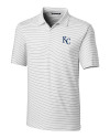 Kansas City Royals Cutter & Buck Forge Pencil Stripe Stretch Mens Polo White Mannequin Thumbnail Image