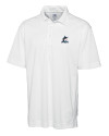 Miami Marlins Cutter & Buck Genre Textured Solid Mens Polo White Mannequin Thumbnail Image