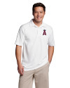 Los Angeles Angels Cutter & Buck Genre Textured Solid Mens Polo White Front Thumbnail Image