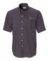 Colorado Rockies Cutter & Buck Epic Easy Care Nailshead Mens Short Sleeve Dress Shirt Black Mannequin Thumbnail Image