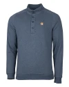 Houston Astros Cutter & Buck Saturday Cotton Blend Mens Mock Pullover Sweatshirt Navy Blue Heather Mannequin Thumbnail Image