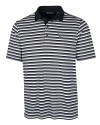 Colorado Rockies Cutter & Buck Mens Forge Polo Multi Stripe Black Mannequin Thumbnail Image