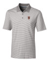 New York Mets Cutter & Buck Forge Tonal Stripe Stretch Mens Big and Tall Polo Polished Medium Gray Mannequin Thumbnail Image