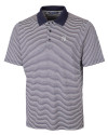 New York Yankees Cutter & Buck Forge Tonal Stripe Stretch Mens Big and Tall Polo Liberty Navy Mannequin Thumbnail Image