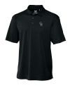 Colorado Rockies Cutter & Buck CB Drytec Genre Textured Solid Mens Big and Tall Polo Black Mannequin Thumbnail Image
