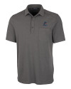 Miami Marlins Cutter & Buck Advantage Tri-Blend Jersey Mens Big and Tall Pocket Polo Elemental Grey Heather Mannequin Thumbnail Image