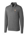 Houston Astros Cutter & Buck Shoreline Heathered Quarter Zip Mens Big and Tall Pullover Charcoal Heather Mannequin Thumbnail Image