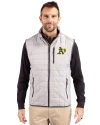 Athletics Cutter & Buck Rainier PrimaLoft® Mens Big and Tall Eco Insulated Full Zip Puffer Vest Polished Medium Gray Front Thumbnail Image