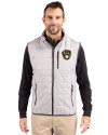 Milwaukee Brewers Cutter & Buck Rainier PrimaLoft® Mens Big and Tall Eco Insulated Full Zip Puffer Vest Polished Medium Gray Front Thumbnail Image