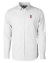 Los Angeles Angels Cutter & Buck Versatech Tattersall Stretch Mens Big and Tall Dress Shirt Charcoal Mannequin Thumbnail Image