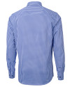 New York Mets Cutter & Buck Versatech Multi Check Stretch Mens Big and Tall Long Sleeve Dress Shirt Tour Blue Mannequin Back Thumbnail Image