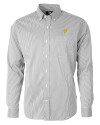 Pittsburgh Pirates Cutter & Buck Versatech Pinstripe Stretch Mens Big and Tall Dress Shirt Black Mannequin Thumbnail Image