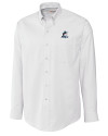 Miami Marlins Cutter & Buck Epic Easy Care Nailshead Mens Big and Tall Long Sleeve Dress Shirt White Mannequin Thumbnail Image