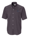 Miami Marlins Cutter & Buck Epic Easy Care Nailshead Mens Big and Tall Short Sleeve Dress Shirt Black Mannequin Thumbnail Image