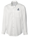 Miami Marlins Cutter & Buck Epic Easy Care Fine Twill Mens Big and Tall Dress Shirt White Mannequin Thumbnail Image