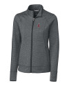 Los Angeles Angels Cutter & Buck Shoreline Heathered Womens Full Zip Jacket Charcoal Heather Mannequin Thumbnail Image